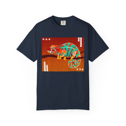 Vibrant Chameleon T-Shirt | Eco-friendly Fashion Tee, Unisex Graphic Tee, Animal Lover Shirt, Gift for Nature Enthusiasts