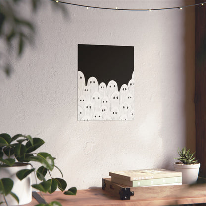 Spooky Ghost Art Print, Matte Vertical Posters for Halloween Decor, Ghost Wall Art, Creepy Room Decoration, Fun Scary Gift