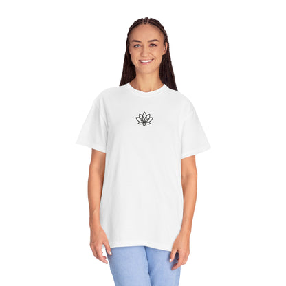 Lotus Bloom Unisex T-shirt, Soft Cotton Tee, Spiritual Gift, Meditation Wear, Casual Daily Outfit, Nature Lover Apparel