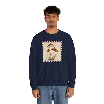 Mushroom Vibes Unisex Crewneck Sweatshirt - Cozy Fashion, Nature Lover Gift, Fall Outfit, Eco-Friendly Style, Perfect for Autumn, Artsy Sweatshirts, Premium, Nature-inspired Crewnecks