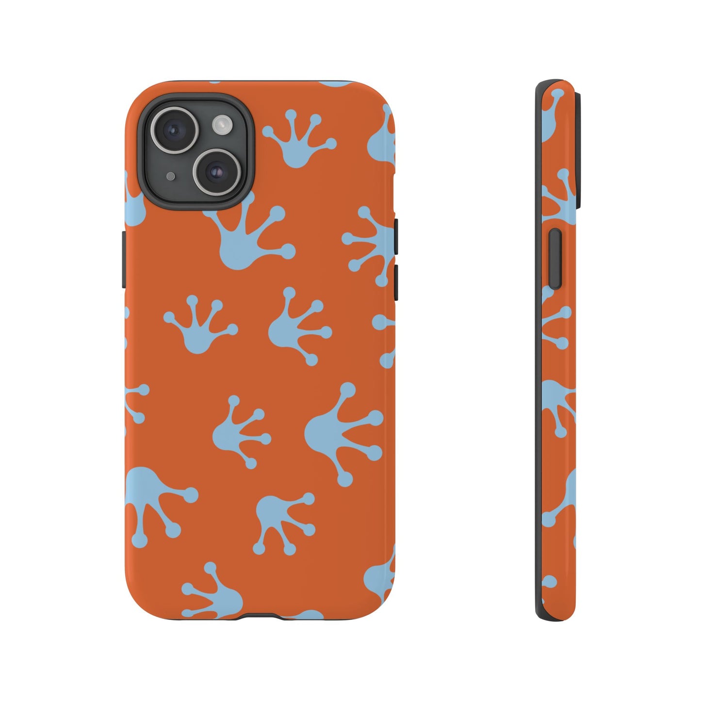 Frog Print Phone Case - Tough Cases, Orange Frog Design, Unique Gift, Fun Accessories, Vibrant Phone Cases, Cool Cases