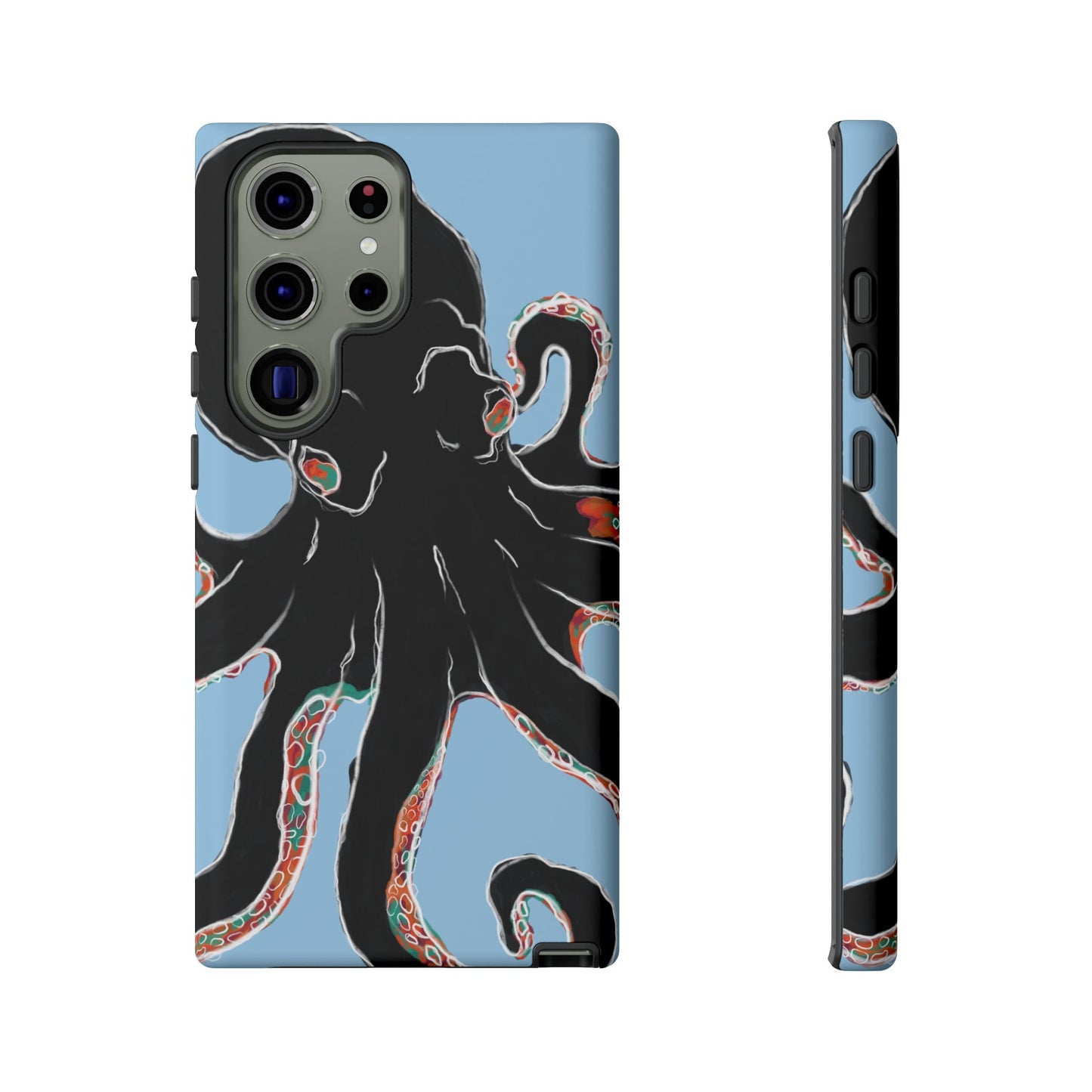 Octopus Tough Phone Case, Sea Creature Design, Ocean Lover Gift, Unique Phone Cover, Underwater Artwork