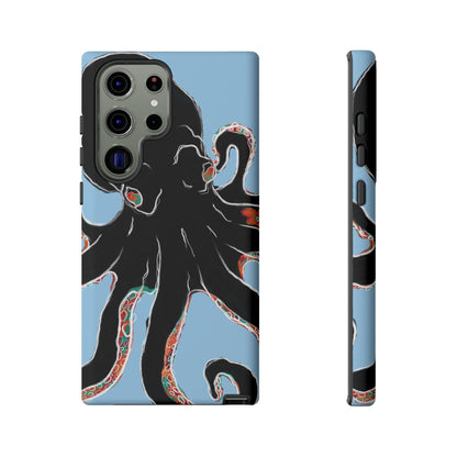 Octopus Tough Phone Case, Sea Creature Design, Ocean Lover Gift, Unique Phone Cover, Underwater Artwork