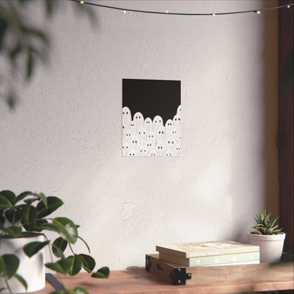 Painted Ghosts Art, Ghostly Matte Vertical Posters, Halloween Decor, Cute Wall Art, Spooky Home Decoration, Kids Room, Ghost Theme, Spooky Season, Perfect for Fall