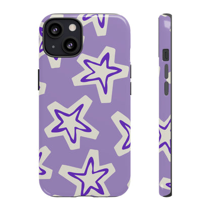 Starry Pattern Phone Case, Cute Star Design, Tough Phone Cover, Gifts for Her, Stylish Phone Accessory