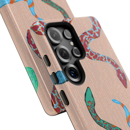 Colorful Snake Phone Case, Tough Phone Case, Unique Phone Cover, Animal Print Case, Gifts for Her, Trendy Accessories