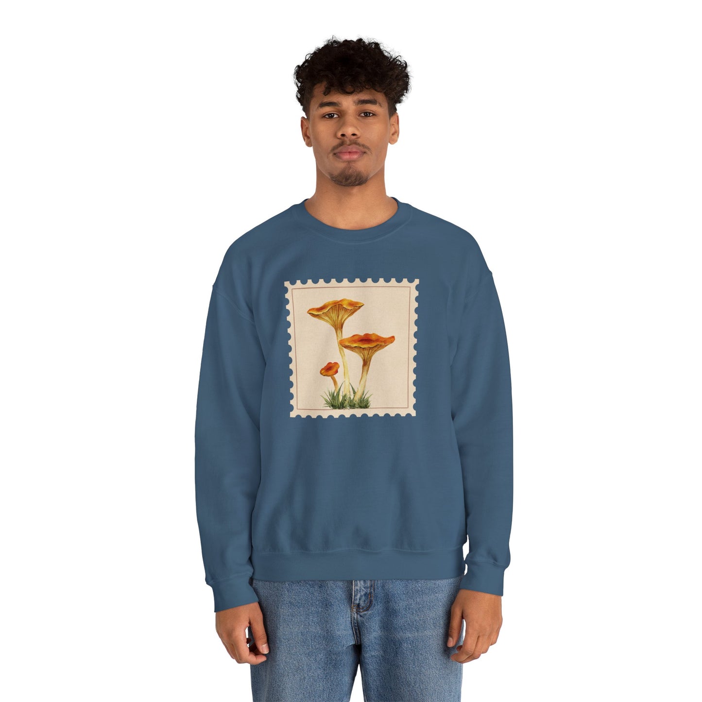 Vintage Floral Crewneck Sweatshirt, Cozy Fall Wear, Unisex Gift, Mushroom Art Apparel, Nature Lover Outfit, Comfy Mushroom Crewneck, Vintage Style