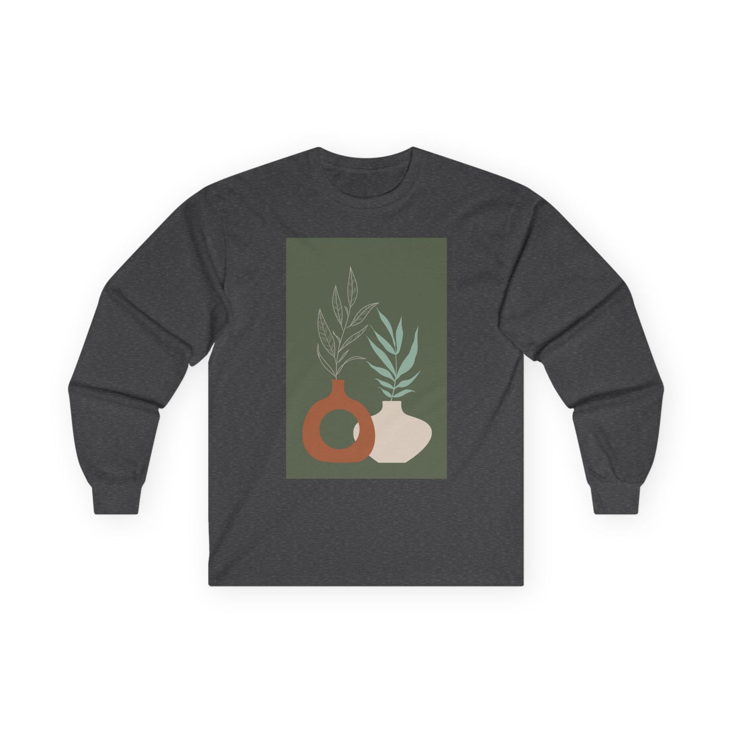 Botanical Art Long Sleeve Tee, Cozy Unisex Top, Spring Fashion, Nature Lovers Gift, Eco-Friendly Style, Casual Everyday Wear