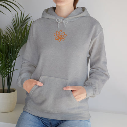 Serene Adventure Hoodie with Lotus Design, Eco-Friendly Sweatshirt for Outdoors, Yoga, Surfing, Beach Days, Mindfulness, Gift for Her, Gift for Him, Kayak Sweatshirt, Outdoor Designs