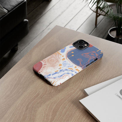 Artistic Phone Case with Abstract Design, Tough Phone Case, Unique Gift, Trendy Accessories, Modern Art Case, Stylish Tech Gear