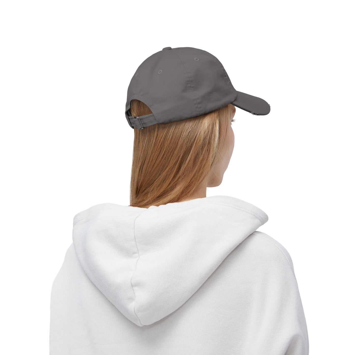 Relaxed Unisex Distressed Cap with Peaceful Stone Design, Casual Hat for Nature Lovers, Summer Accessory, Gift for Her/Him, Outdoor Wear, Serene, Mindfulness Gifts