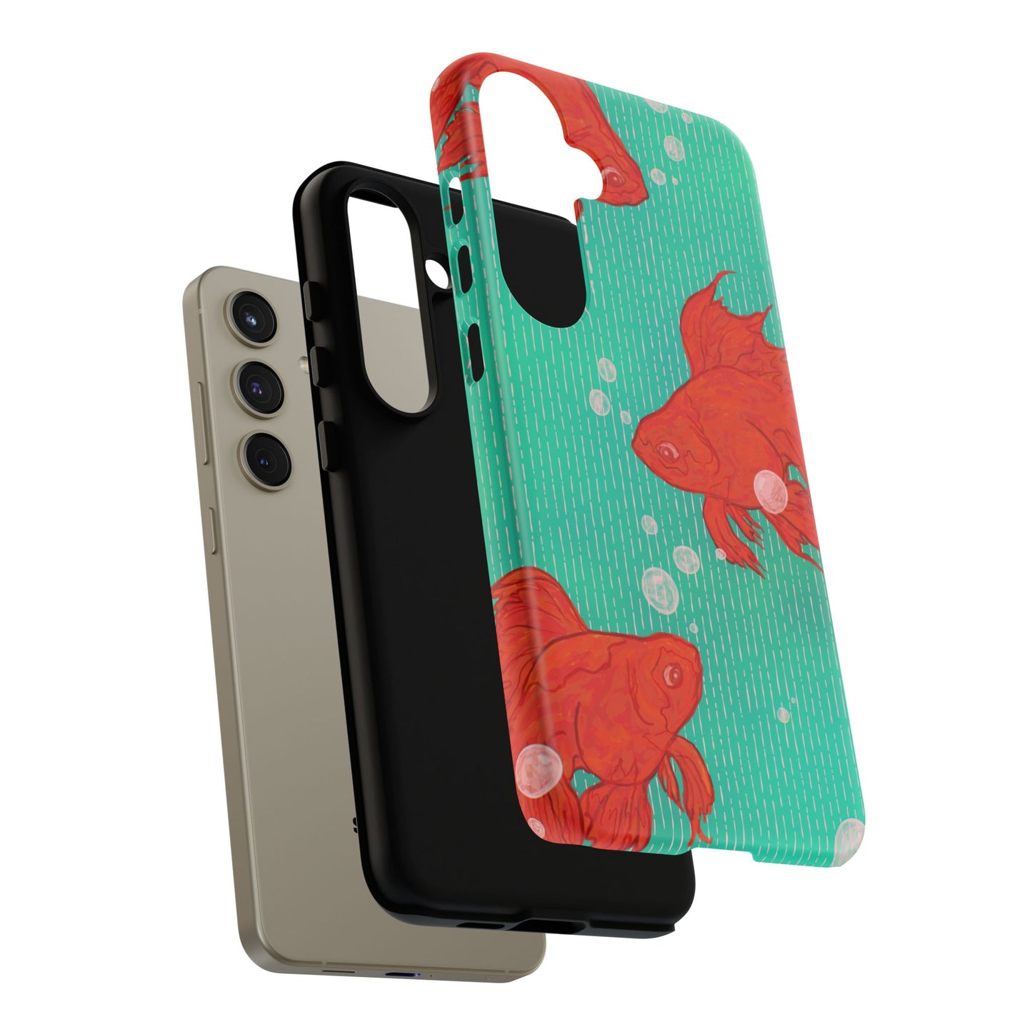 Vibrant Goldfish Phone Case, Colorful iPhone Cover, Ocean Vibe Accessory, Unique Gift for Fish Lovers, Cute Phone Cases