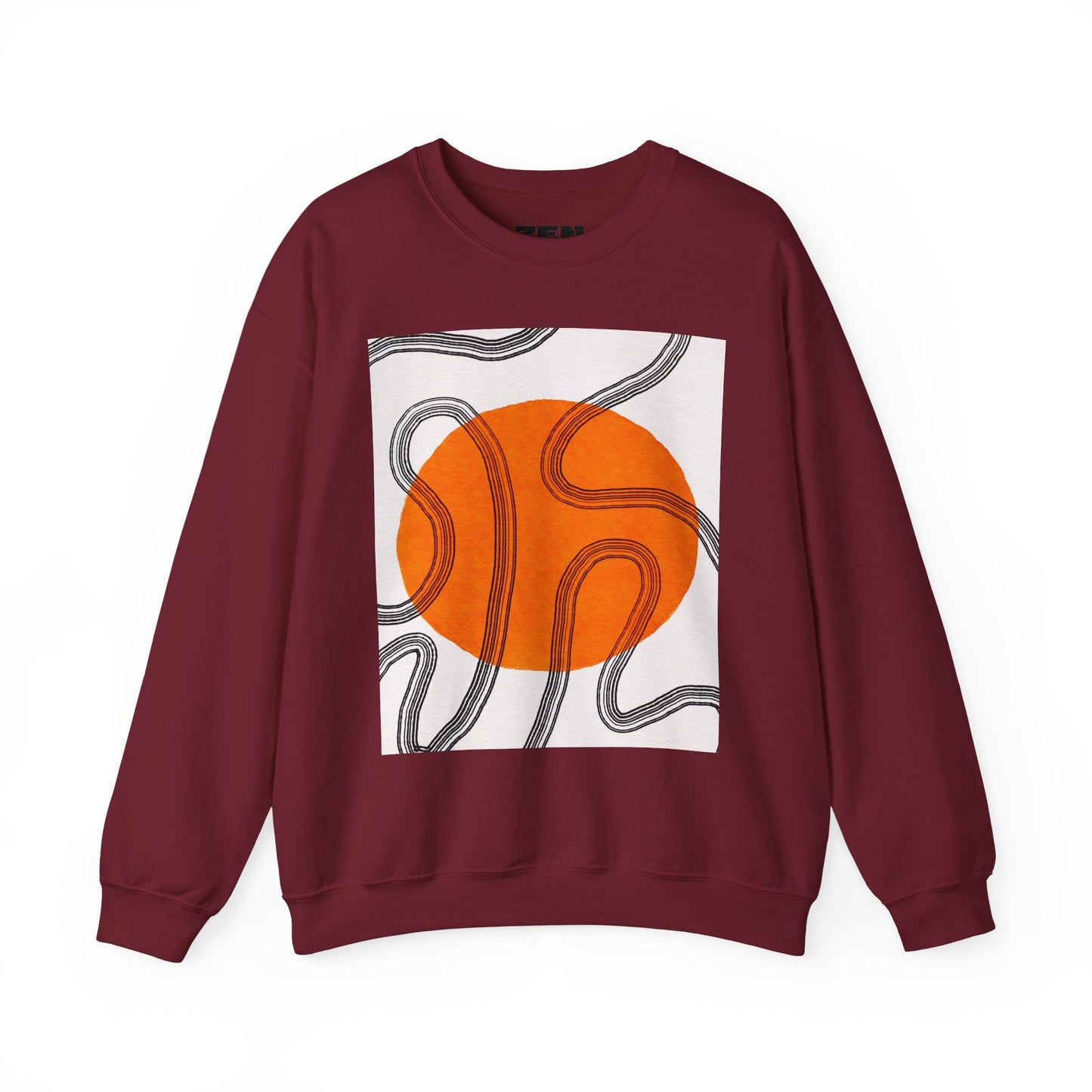 Retro Abstract Art Crewneck Sweatshirt, Cozy Graphic Pullover, Unisex Casualwear, Perfect Gift for Art Lovers, Fall Fashion Essential, Gift for Him, Gift for Her
