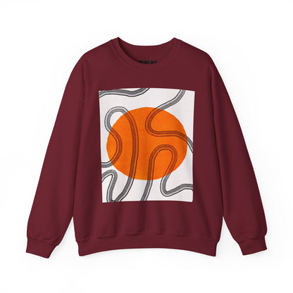 Retro Abstract Art Crewneck Sweatshirt, Cozy Graphic Pullover, Unisex Casualwear, Perfect Gift for Art Lovers, Fall Fashion Essential, Gift for Him, Gift for Her