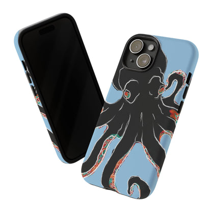 Octopus Tough Phone Case, Sea Creature Design, Ocean Lover Gift, Unique Phone Cover, Underwater Artwork