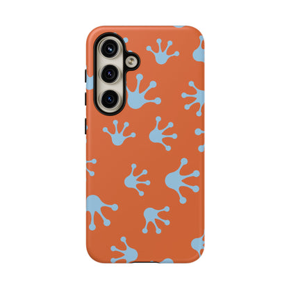 Frog Print Phone Case - Tough Cases, Orange Frog Design, Unique Gift, Fun Accessories, Vibrant Phone Cases, Cool Cases