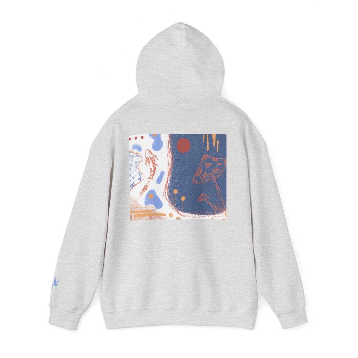 Artistic Unisex Hooded Sweatshirt - Cozy Streetwear for Comfort, Gift for Art Lovers, Perfect for Fall, Casual Style