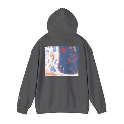 Artistic Unisex Hooded Sweatshirt - Cozy Streetwear for Comfort, Gift for Art Lovers, Perfect for Fall, Casual Style