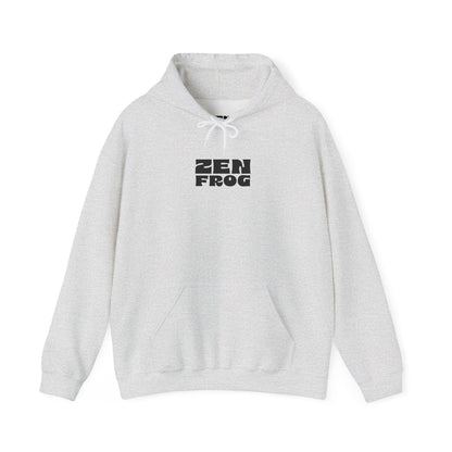 Zen Frog Octopus Unisex Heavy Blend Hooded Sweatshirt, Cozy Graphic Hoodie, Gift for Ocean Lovers, Unique Casual Wear, Relaxed Style