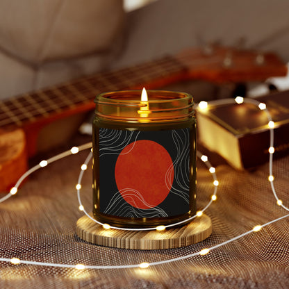 Artistic Scented Candle - Coconut Apricot Wax, Abstract Home Decor, Relaxation Gift, Aromatherapy, Modern Candle Holder