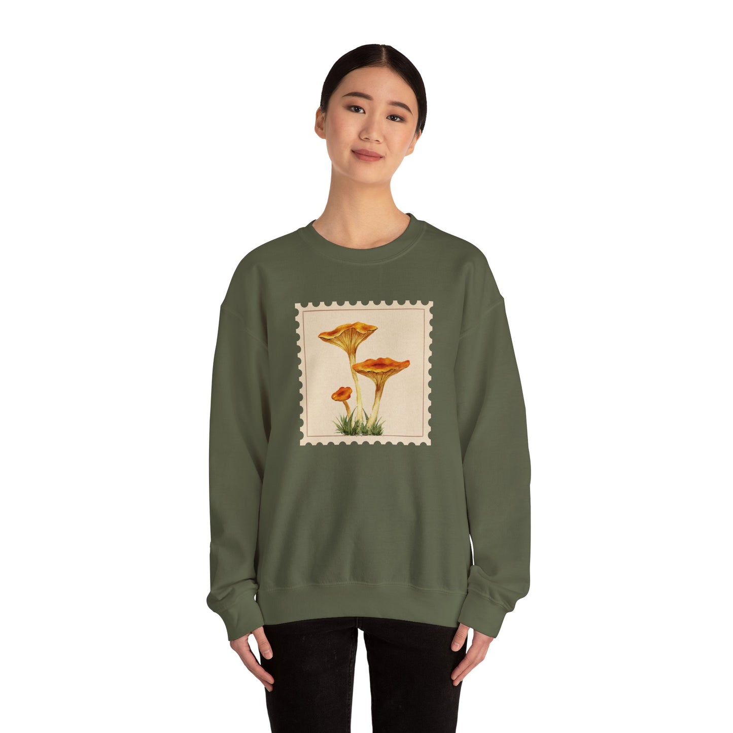 Vintage Floral Crewneck Sweatshirt, Cozy Fall Wear, Unisex Gift, Mushroom Art Apparel, Nature Lover Outfit, Comfy Mushroom Crewneck, Vintage Style