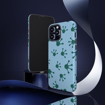 Frog Pattern Phone Case, Tough Cases for Nature Lovers, Unique Gift for Kids, Eco-Friendly Accessories, Stylish Cell Phone Cover, Cute Frog Print Pattern, Artsy Phone Cases