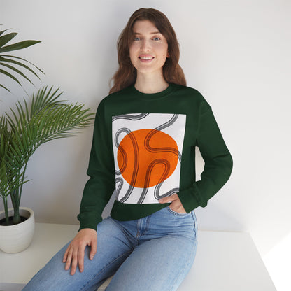 Retro Abstract Art Crewneck Sweatshirt, Cozy Graphic Pullover, Unisex Casualwear, Perfect Gift for Art Lovers, Fall Fashion Essential, Gift for Him, Gift for Her
