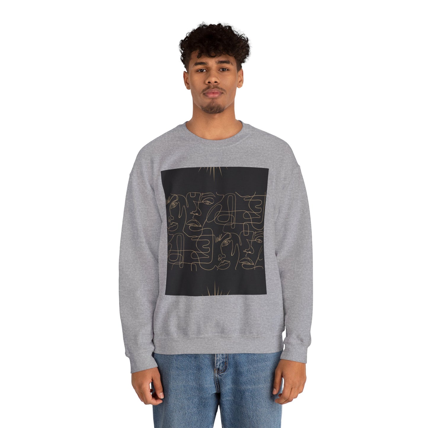 Stylish Unisex Crewneck Sweatshirt - Modern Art Design, Cozy Gift for Him/Her, Perfect for Fall, Casual Wear, Art Lovers, Abstract, Minimalist, Autumn Vibes