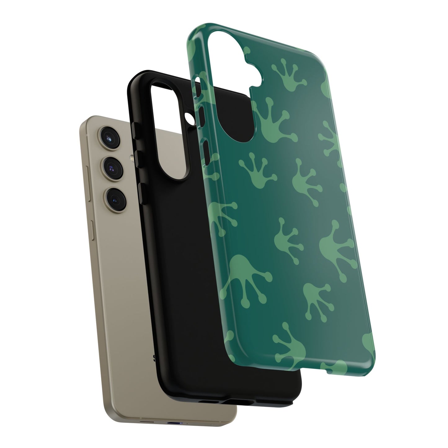 Frog Print Phone Case, Nature Lover Gift, Eco-Friendly Cover, Fun Green Design, Unique Frog Accessories