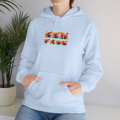 Vibrant Unisex Hoodie with Zen Frog and Snake Design, Cool Gift for Nature Lovers, Casual Wear for All Occasions, Gift for Her, Cool Hoodies