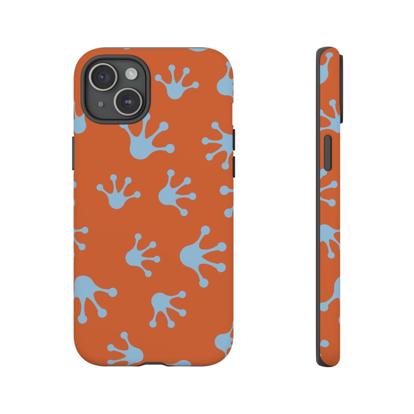 Frog Print Phone Case - Tough Cases, Orange Frog Design, Unique Gift, Fun Accessories, Vibrant Phone Cases, Cool Cases