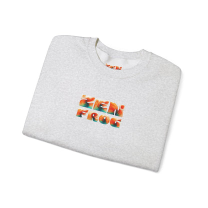 Zen Frog Crewneck Sweatshirt | Cozy Unisex Pullover for Relaxation, Ideal Gift for Nature Lovers, Perfect for Lounging and Casual Outings, Moon, Gift for Him, Gift for Her