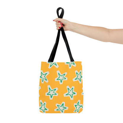 Starry Yellow Tote Bag | Stylish Grocery Tote, Eco-Friendly Bag, Beach Bag, Weekend Getaway, Custom Design