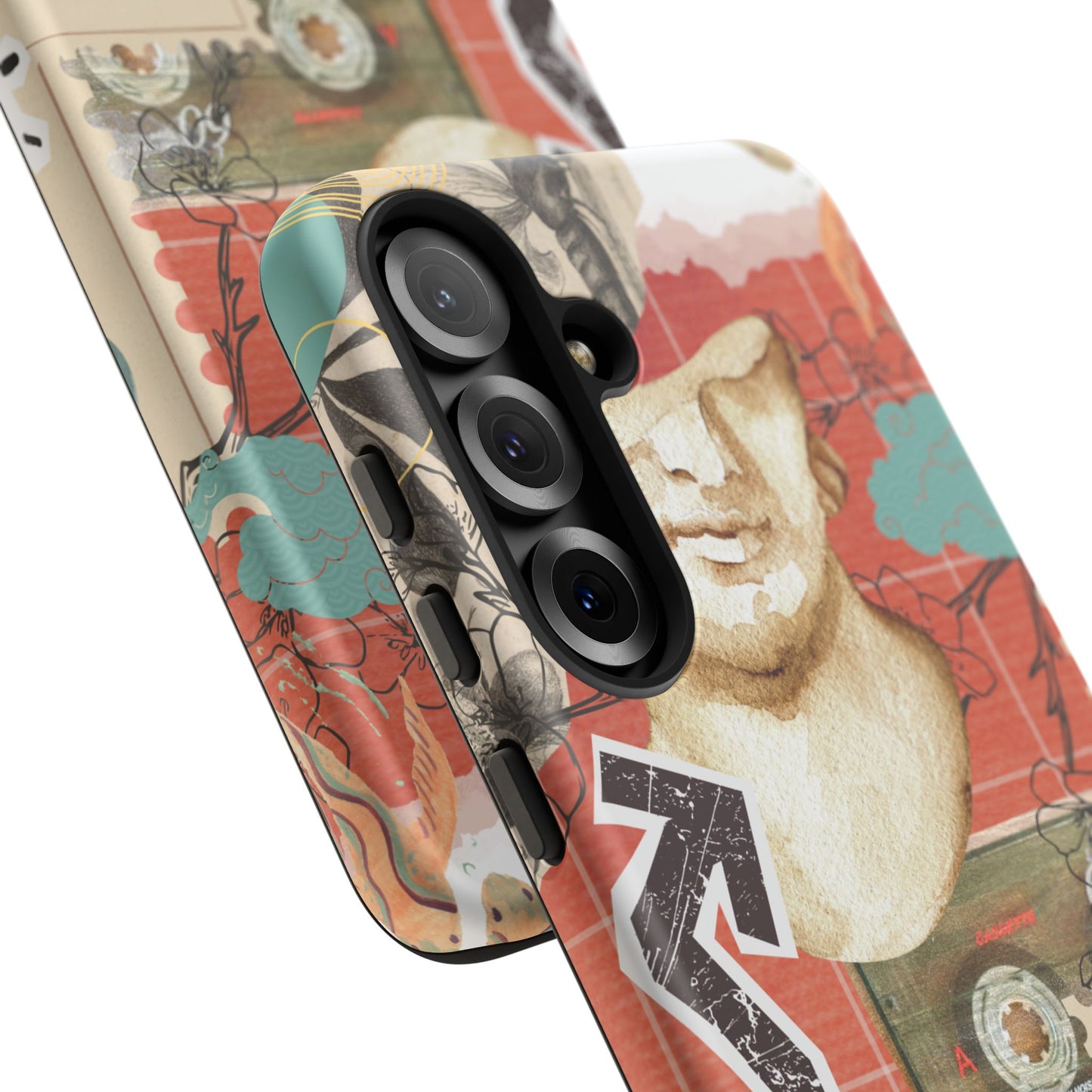 Artistic iPhone Case, Tough Cases with Vintage Design, Unique Phone Cover, Gift for Art Lovers, Protective Case for All Occasions, Vintage Collage Art