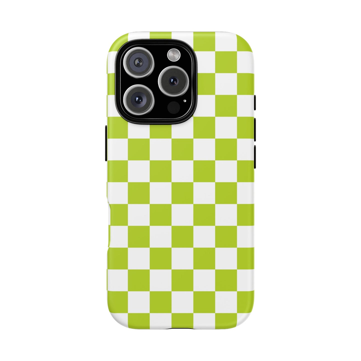 Lively Checker Pattern Phone Case | Tough Cases, Green Checkered Design, Unique Cell Phone Cover, Trendy Accessory, Gift Idea