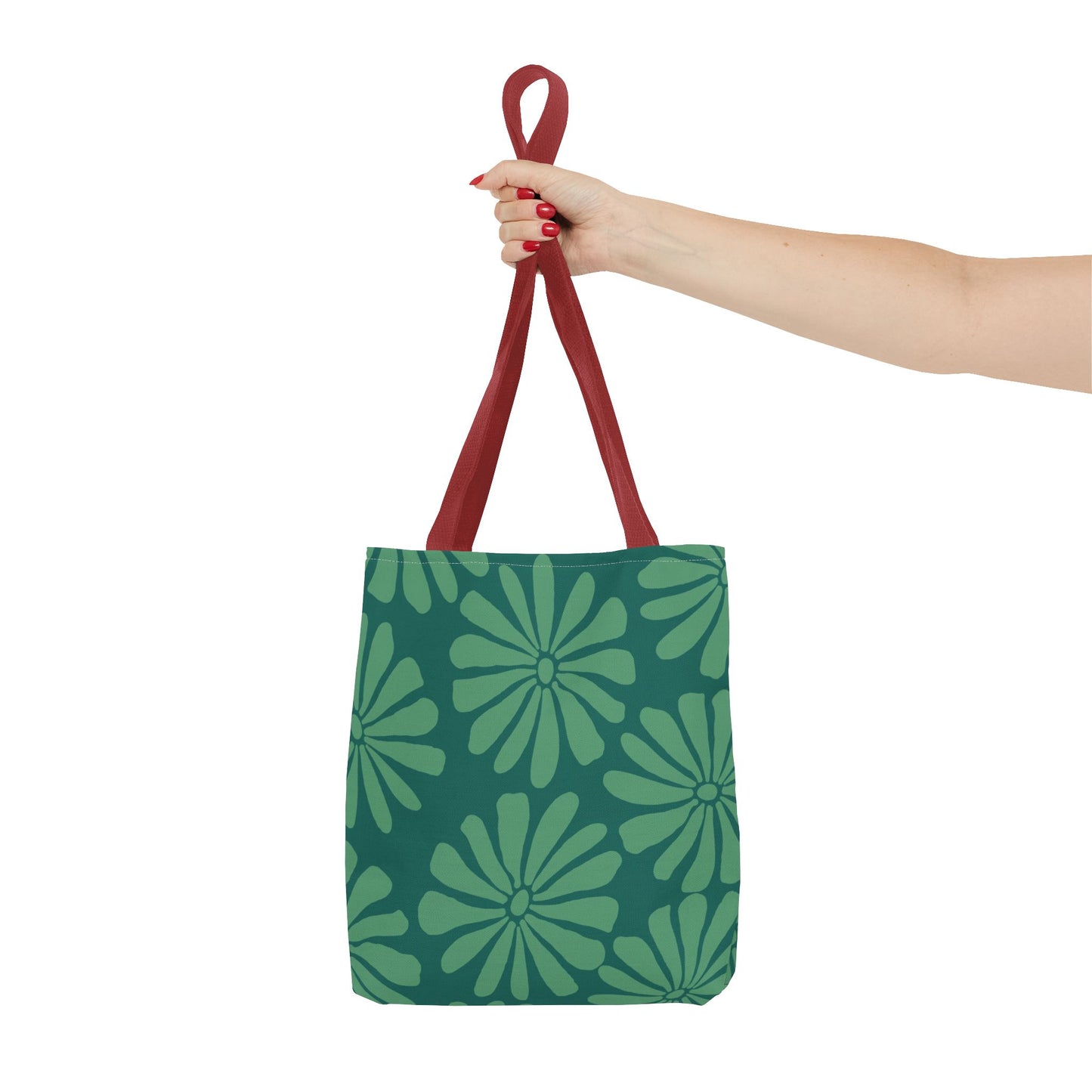 Green Floral Tote Bag - Stylish Eco-Friendly Reusable Shopping Bag, Perfect Gift for Mothers Day, Summer Outings, Casual Days