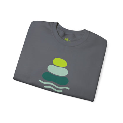 Serene Stones Unisex Crewneck Sweatshirt, Cozy Sweatshirt, Relaxation Apparel, Casual Wear, Mindfulness Gift