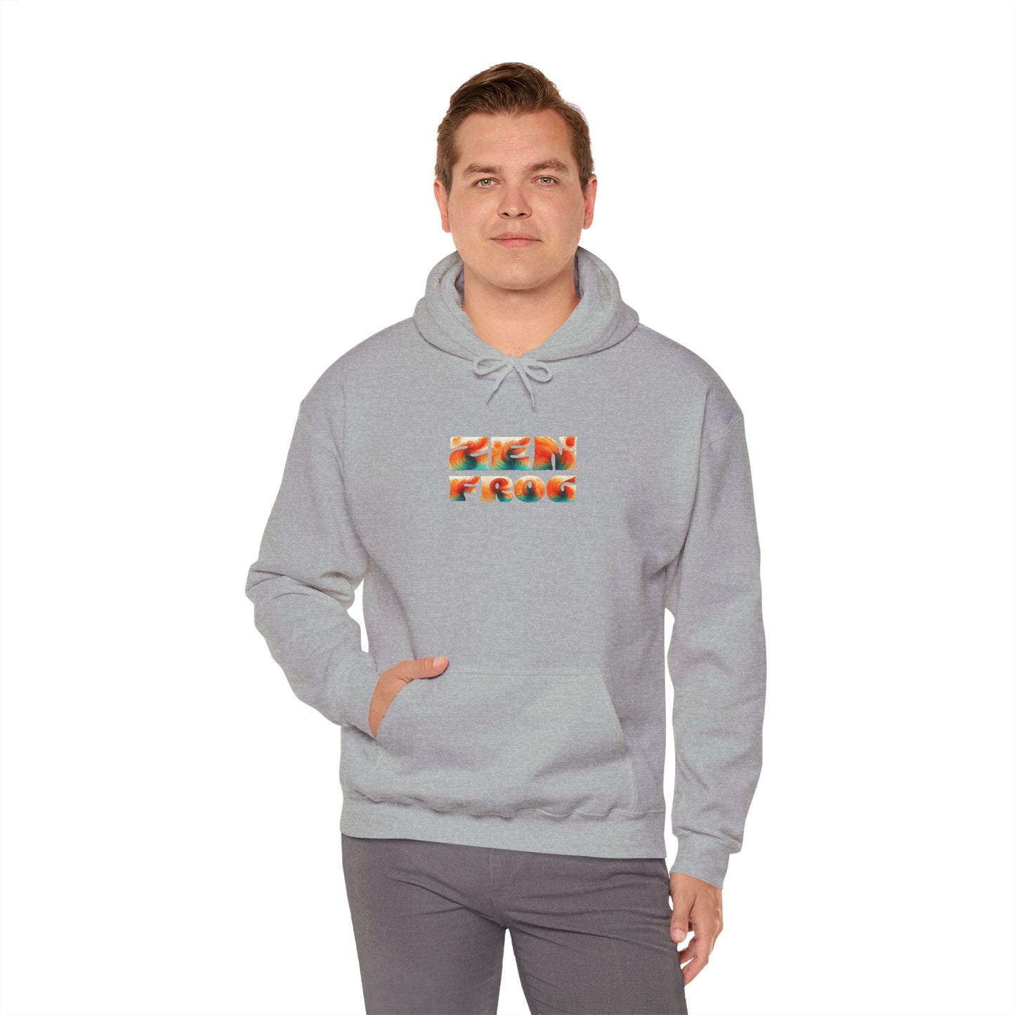Vibrant Unisex Hoodie with Zen Frog and Snake Design, Cool Gift for Nature Lovers, Casual Wear for All Occasions, Gift for Her, Cool Hoodies