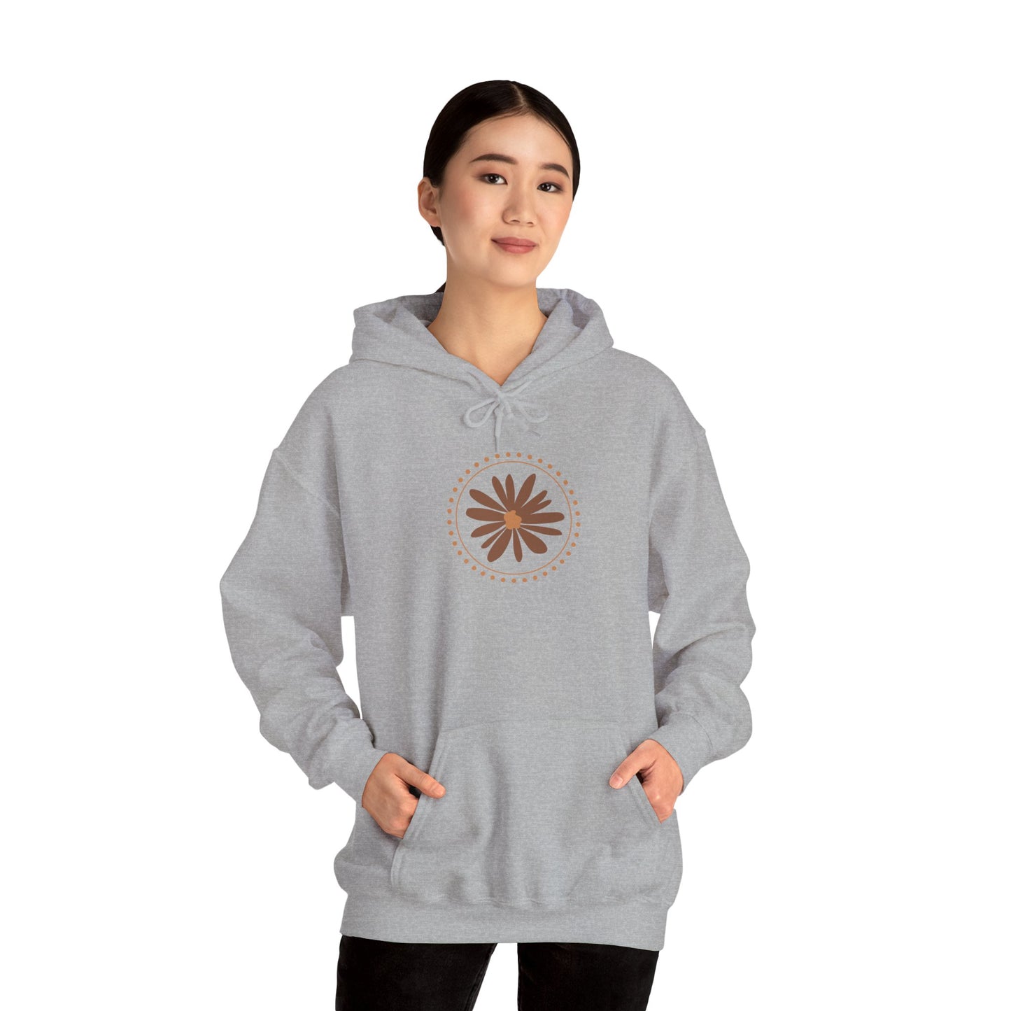 Chic Flower Design Unisex Hoodie, Cozy Sweatshirt, Trendy Gift for Her, Fall Fashion, Casual Comfort Wear