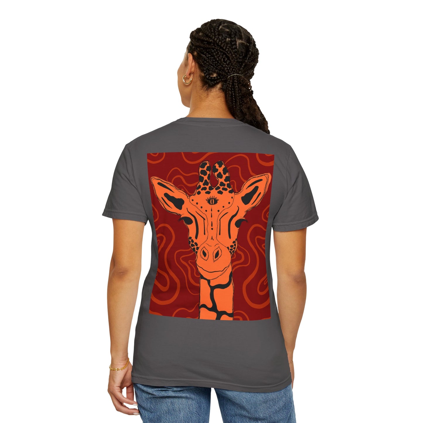 Vibrant Giraffe Graphic Tee, Unisex T-shirt, Gift for Animal Lovers, Casual Wear, Nature-Themed Apparel, Unique Graphic Shirt