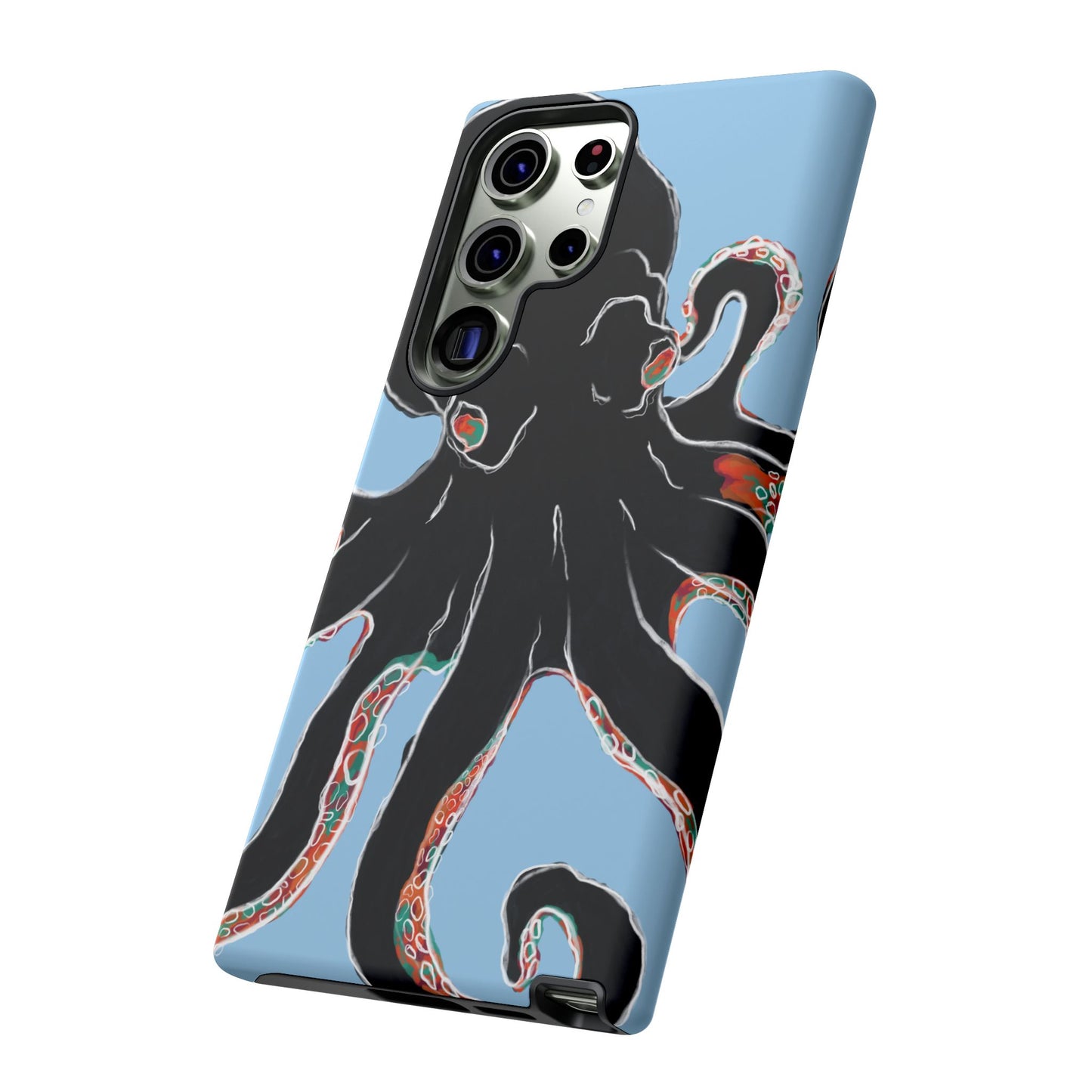 Octopus Tough Phone Case, Sea Creature Design, Ocean Lover Gift, Unique Phone Cover, Underwater Artwork