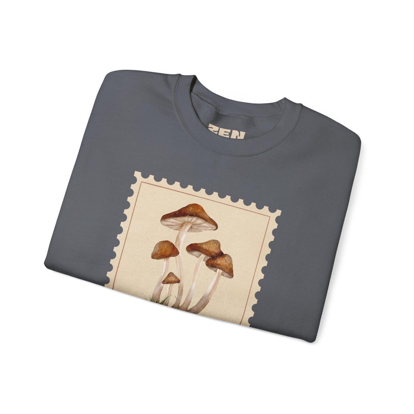 Mushroom Vibes Unisex Crewneck Sweatshirt - Cozy Fashion, Nature Lover Gift, Fall Outfit, Eco-Friendly Style, Perfect for Autumn, Artsy Sweatshirts, Premium, Nature-inspired Crewnecks