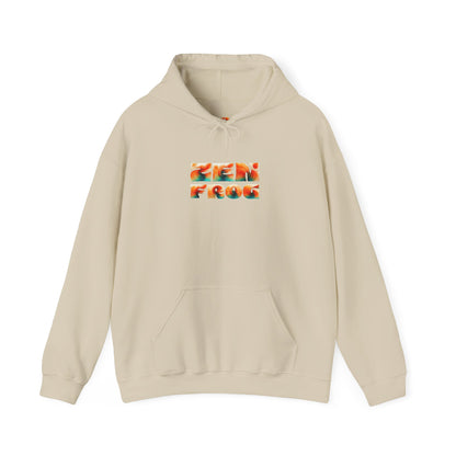 Vibrant Unisex Hoodie with Zen Frog and Snake Design, Cool Gift for Nature Lovers, Casual Wear for All Occasions, Gift for Her, Cool Hoodies