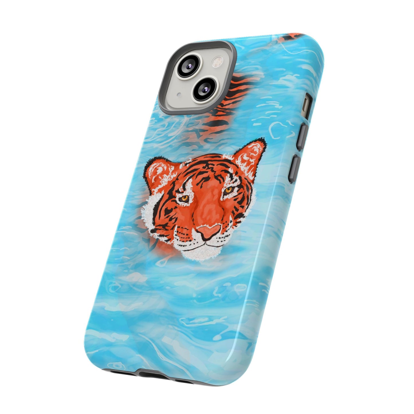 Vibrant Tiger Phone Case, Wildlife Lover Gift, Phone Accessories, Animal Print Case, Summer Vibe, Cool Phone Cover