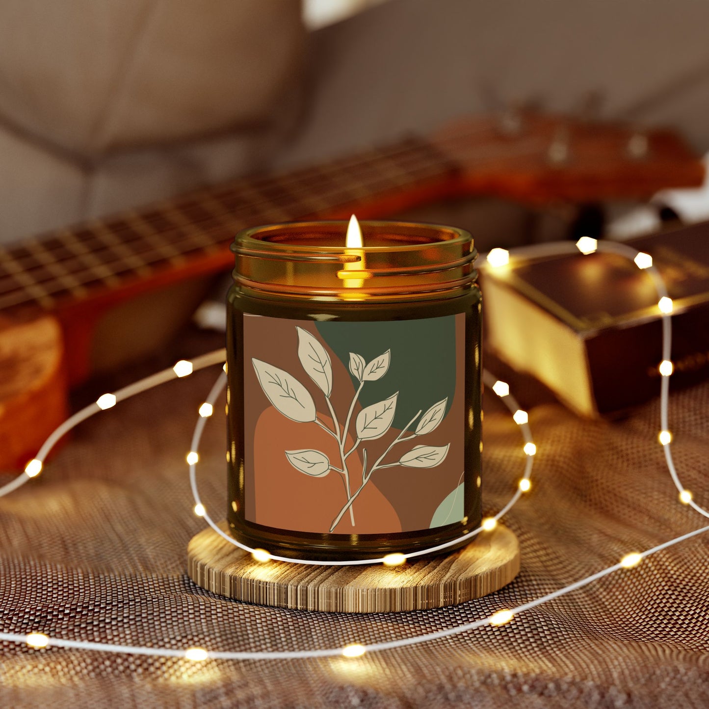 Aromatherapy Candle Jar, Eco-Friendly Home Decor, Relaxing Gift, Spa Vibes, Organic Coconut Apricot Wax
