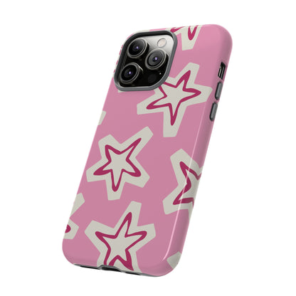 Starry Pink Phone Case | Tough Cases for Trendy Protection, Cute Gift, Fun Design, Holiday Match, Everyday Use