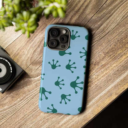 Frog Pattern Phone Case, Tough Cases for Nature Lovers, Unique Gift for Kids, Eco-Friendly Accessories, Stylish Cell Phone Cover, Cute Frog Print Pattern, Artsy Phone Cases