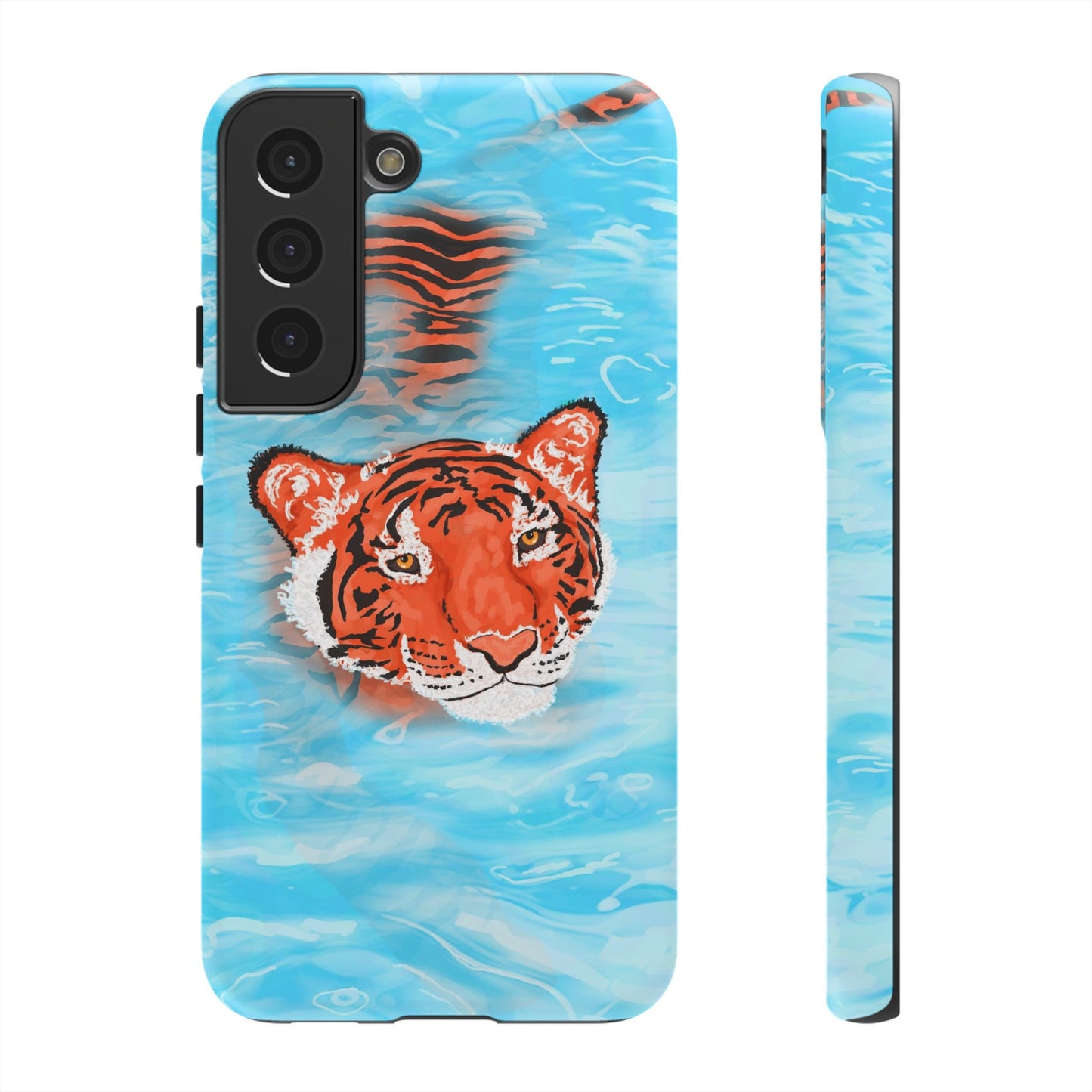 Vibrant Tiger Phone Case, Wildlife Lover Gift, Phone Accessories, Animal Print Case, Summer Vibe, Cool Phone Cover