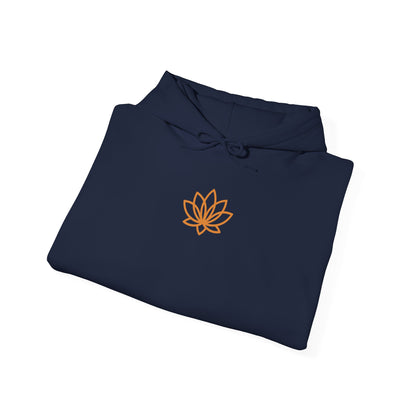 Serene Adventure Hoodie with Lotus Design, Eco-Friendly Sweatshirt for Outdoors, Yoga, Surfing, Beach Days, Mindfulness, Gift for Her, Gift for Him, Kayak Sweatshirt, Outdoor Designs