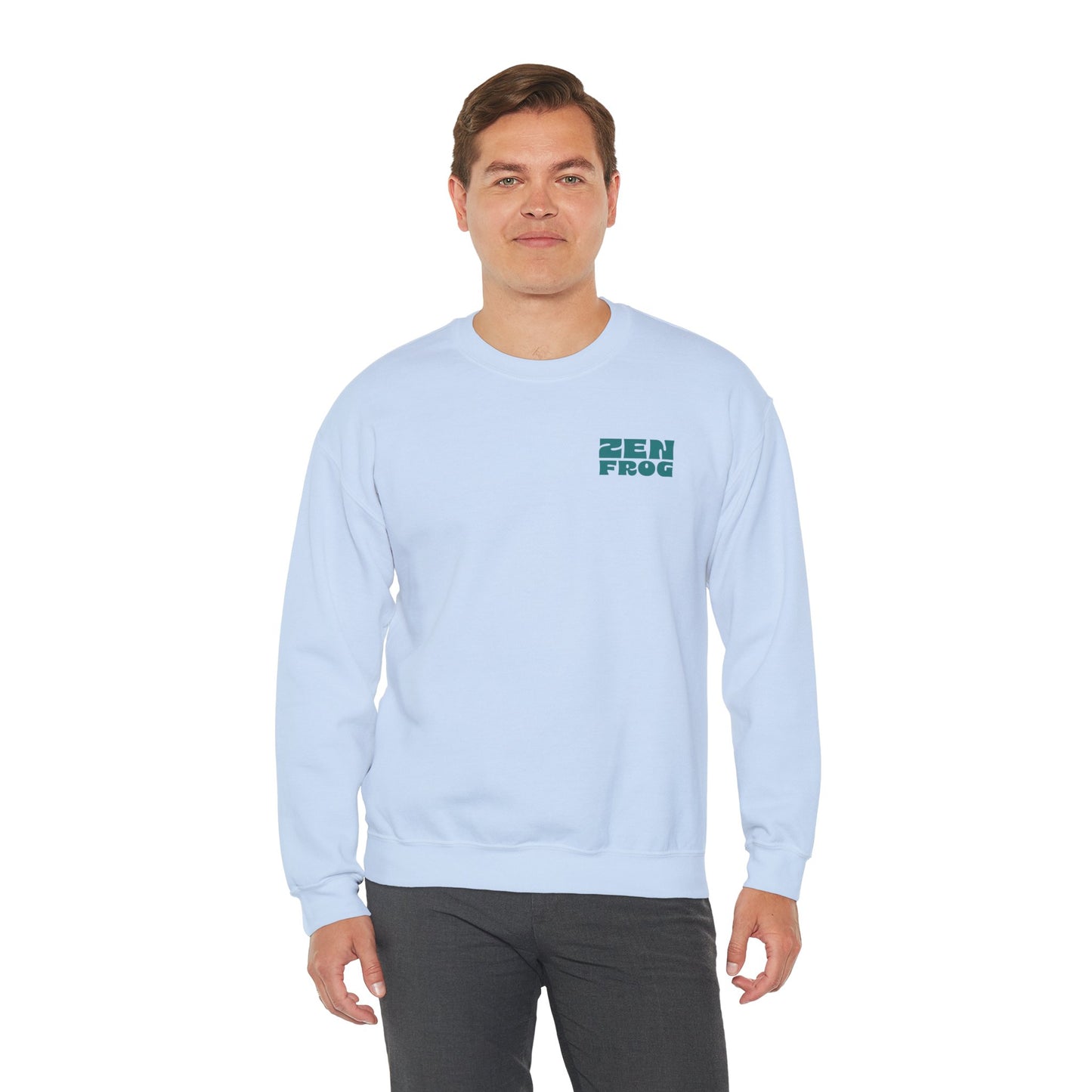 Zen Frog Crewneck Sweatshirt - Relaxed Vibe, Unisex Sweatshirt, Perfect for Cozy Days, Gift for Meditation Lovers, Casual Fashion